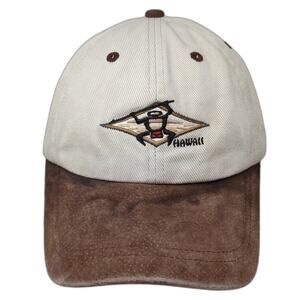 Hawaii Slideback Hat Beige One Size Colorblock Embroidered Outdoor